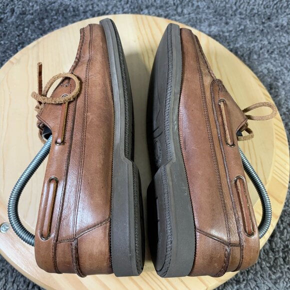 Mephisto Hurrikan Boat Shoes Mens Size 7.5 Brown Leather Loafer Made in Portugal - Picture 5 of 9